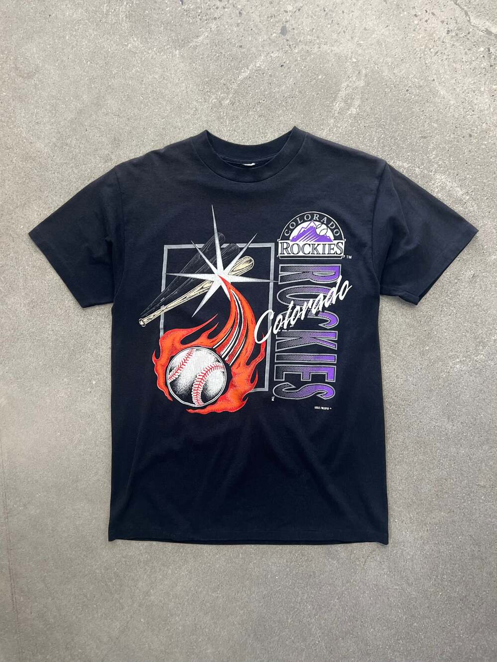 Vintage 1992 Colorado Rockies MLB Baseball T-Shirt - L